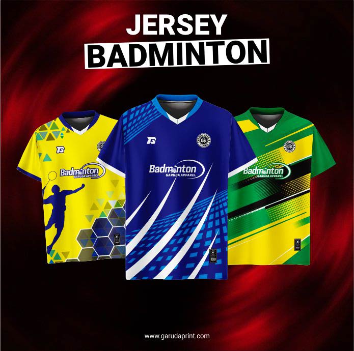Desain Jersey badminton dan bulutangkis Printing Keren terbaru garuda sport apparel