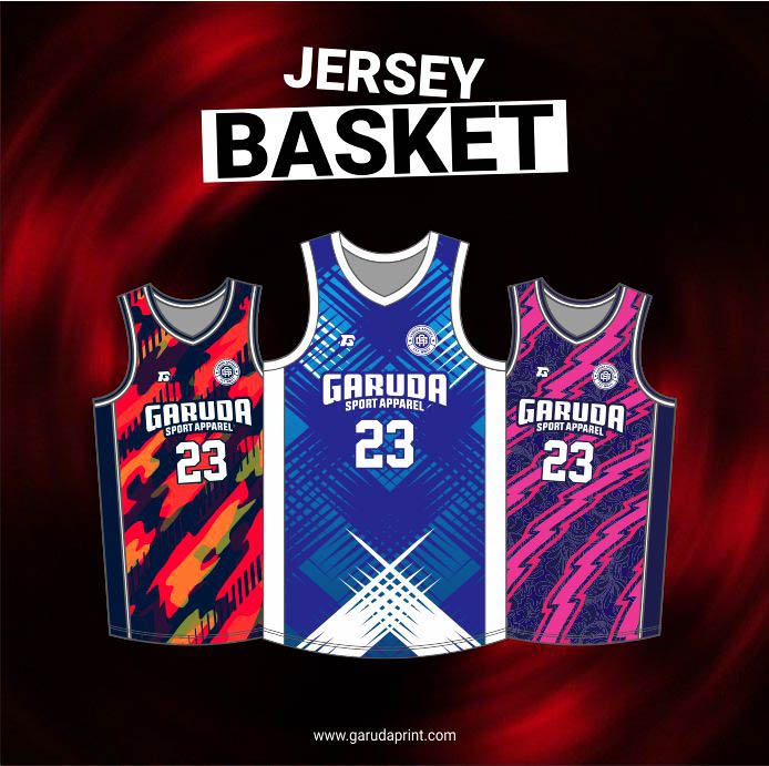 Desain Jersey kaos seragam Basket Printing Keren terbaru garuda sport apparel