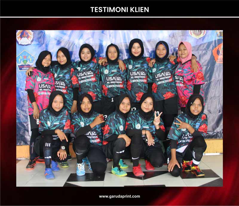 Jersey Printing Custom Pelanggan Garuda Print